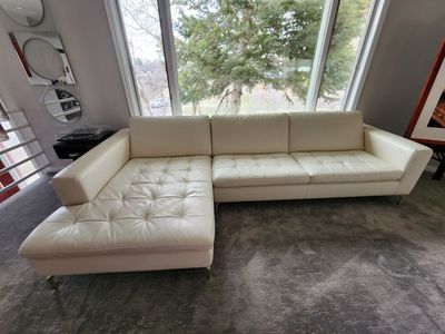 Natuzzi Italian Leather Sectional Sofa