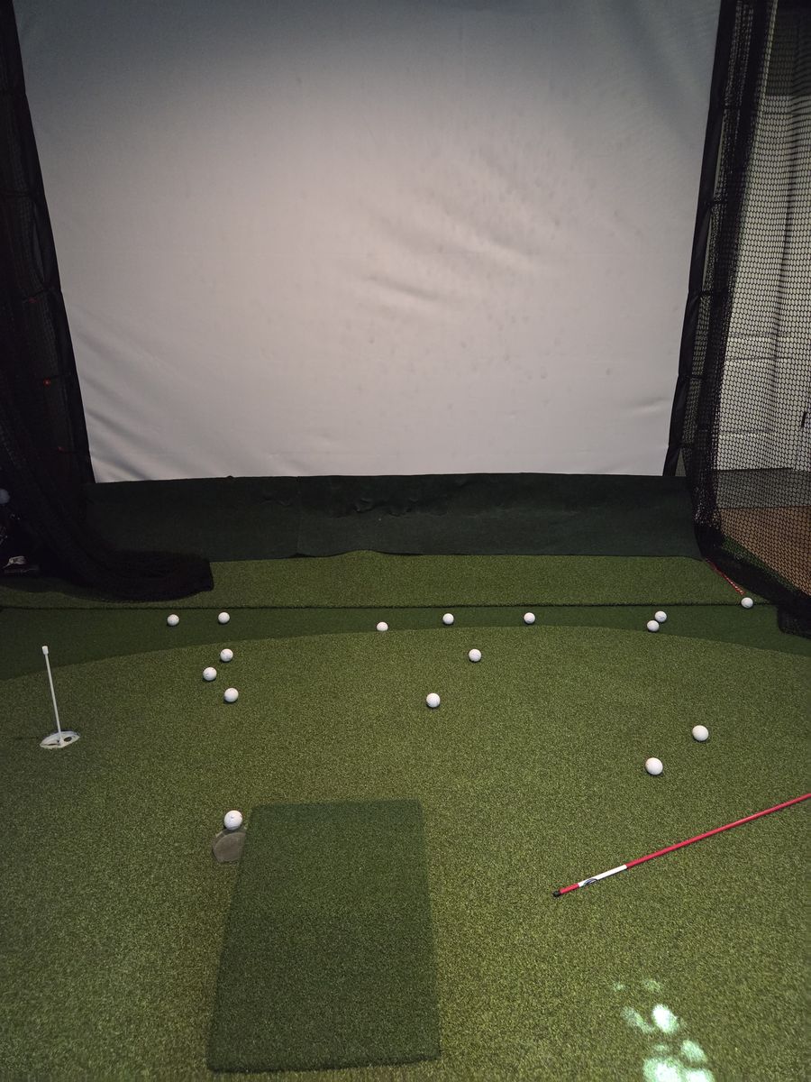 Golf ball impact screen/media screen