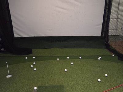 Golf ball impact screen/media screen