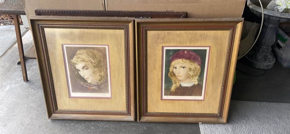 Endre Szasz signed artwork 2 pieces