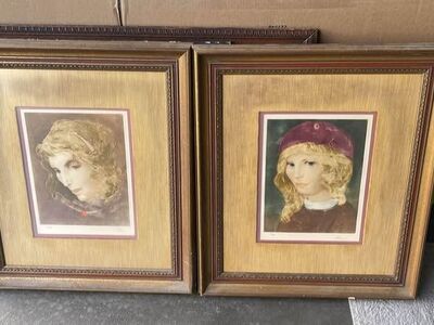 Endre Szasz signed artwork 2 pieces