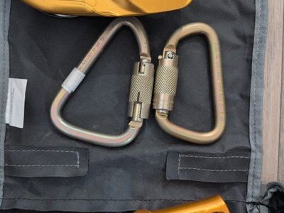 Petzl Climbing Gear Set - I'D Descender, Ascension Hand Ascender, Carabiners & Case