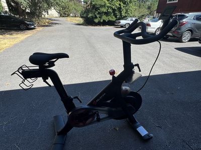 Peloton Exercise Bike with Monitor and Two Pairs of Cycling Shoes