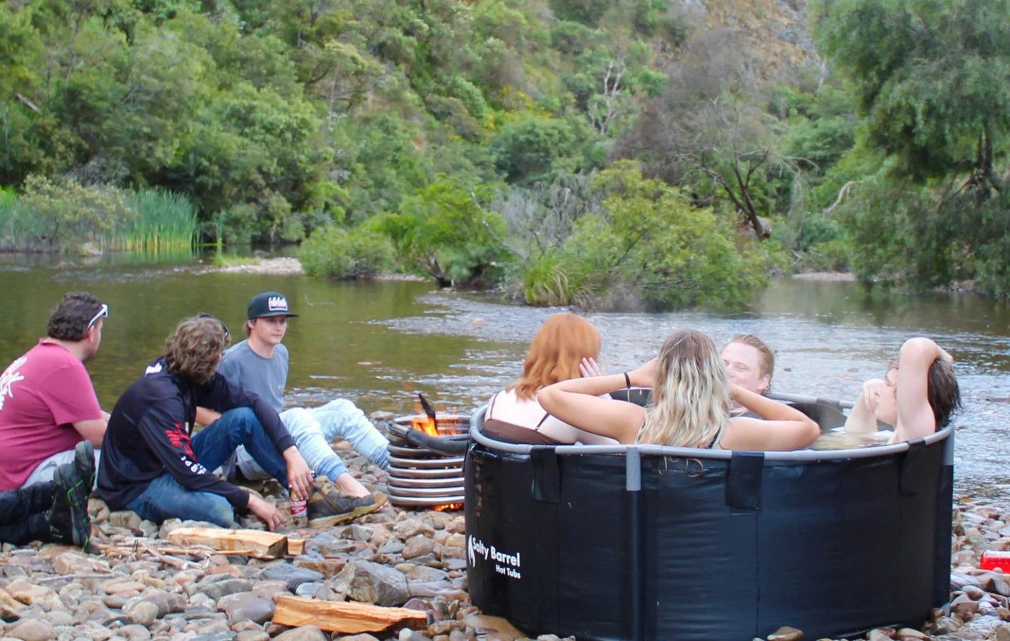 Portable Campfire Powered Hot Tub for rent