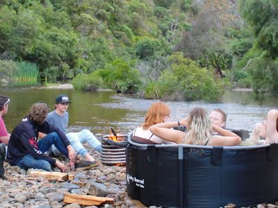 Portable Campfire Powered Hot Tub for rent