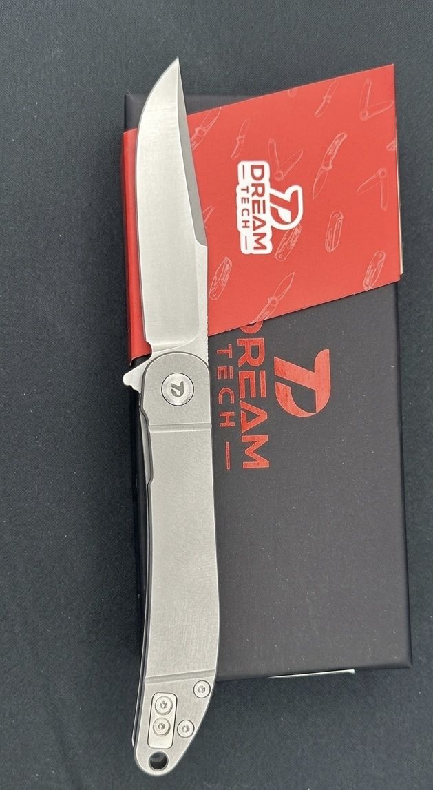 NIB DreamTech Titanium Frame Lock - D2 Steel - D4366G