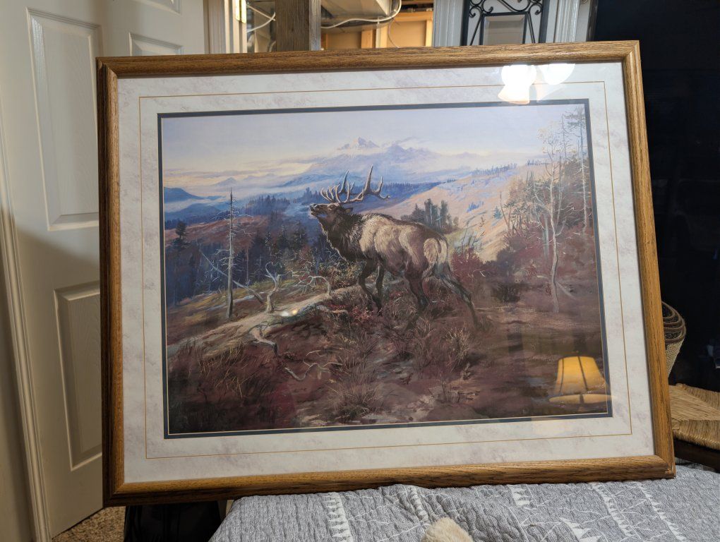 The Elk Charles Russell Wildlife Animal Mountain