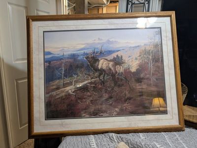 The Elk Charles Russell Wildlife Animal Mountain