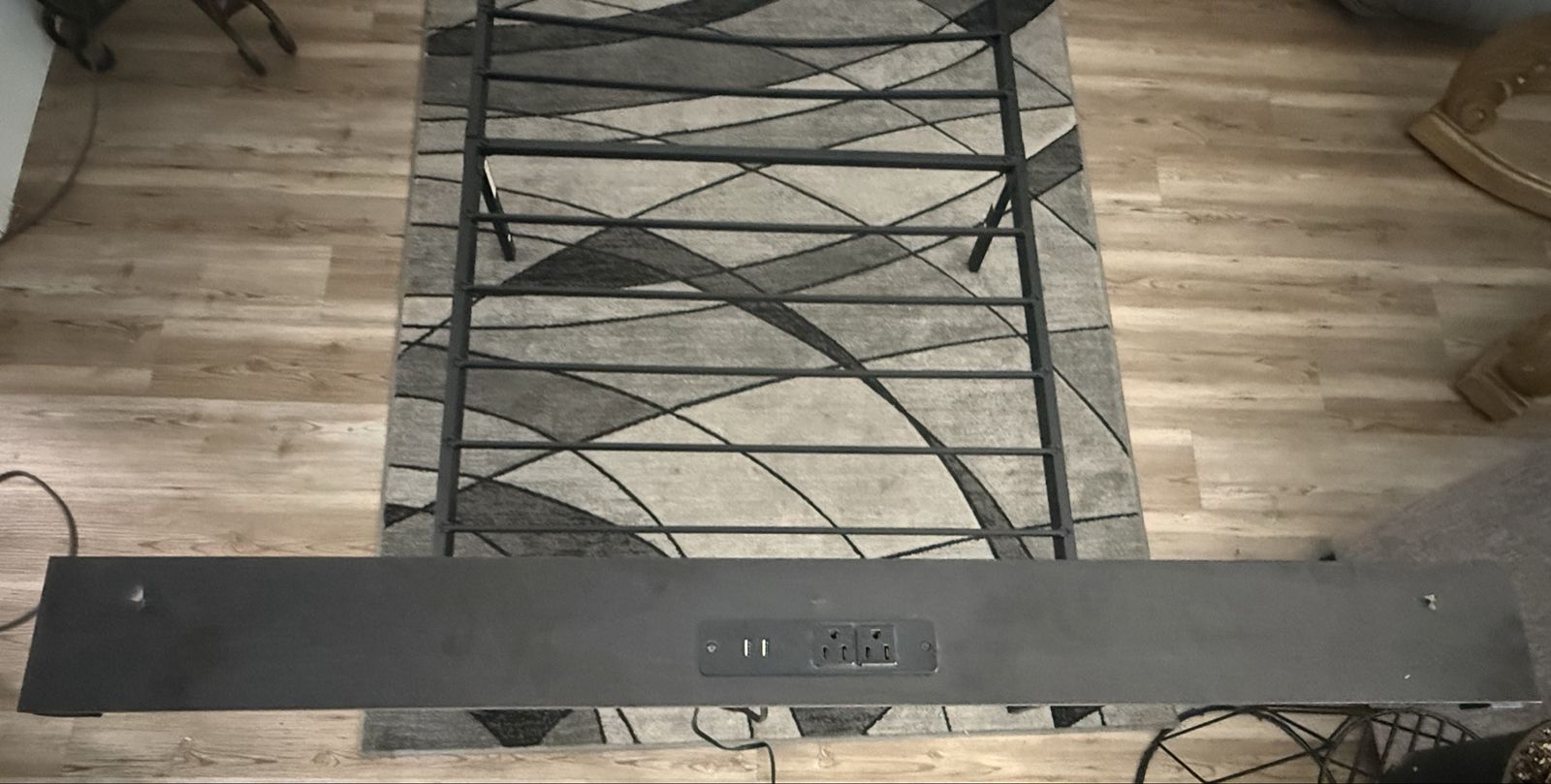 Pair of Twin Metal Bed Frames w/ USB & Power Outlets - Children's Size