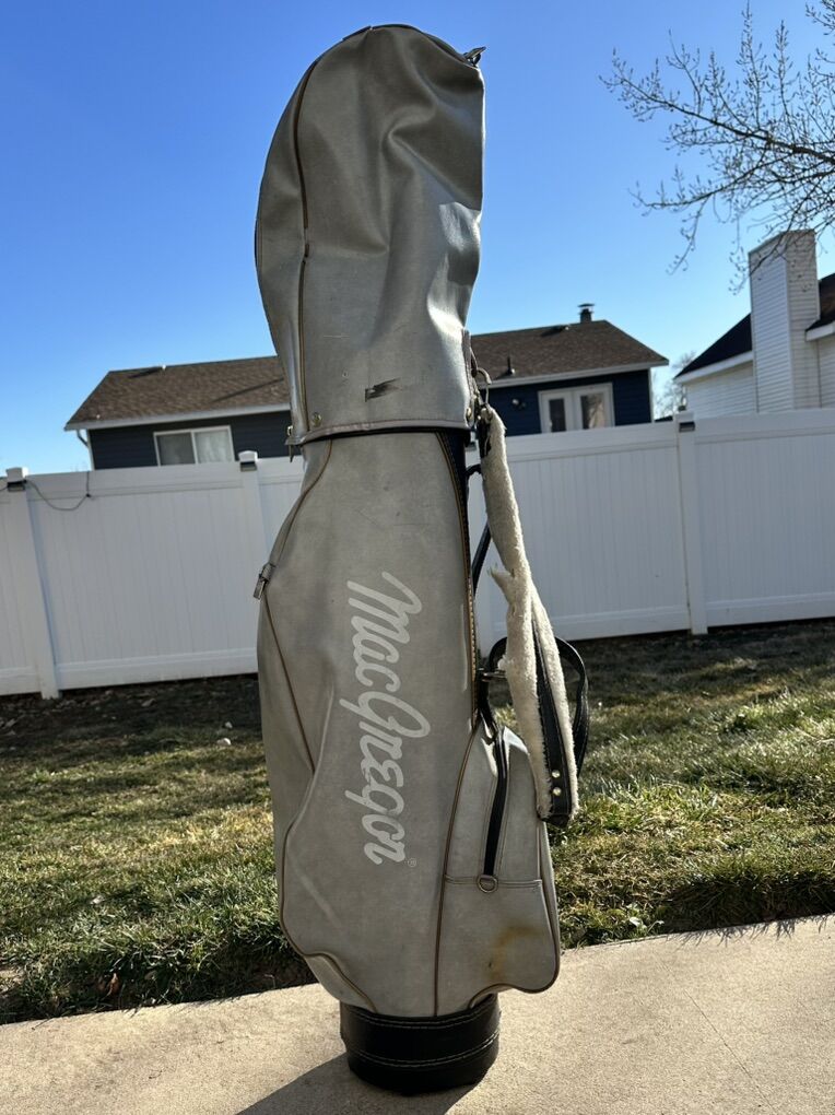 Vintage Grey MacGregor 3-Way Carry Golf Bag