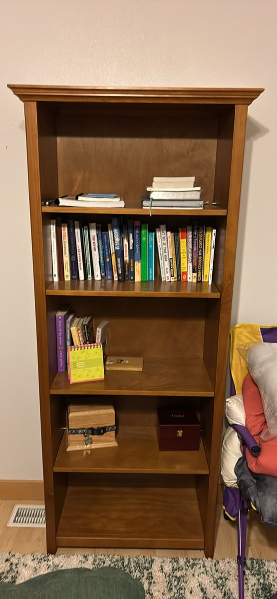 Solid Wood 5 Shelf Bookcase