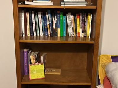 Solid Wood 5 Shelf Bookcase