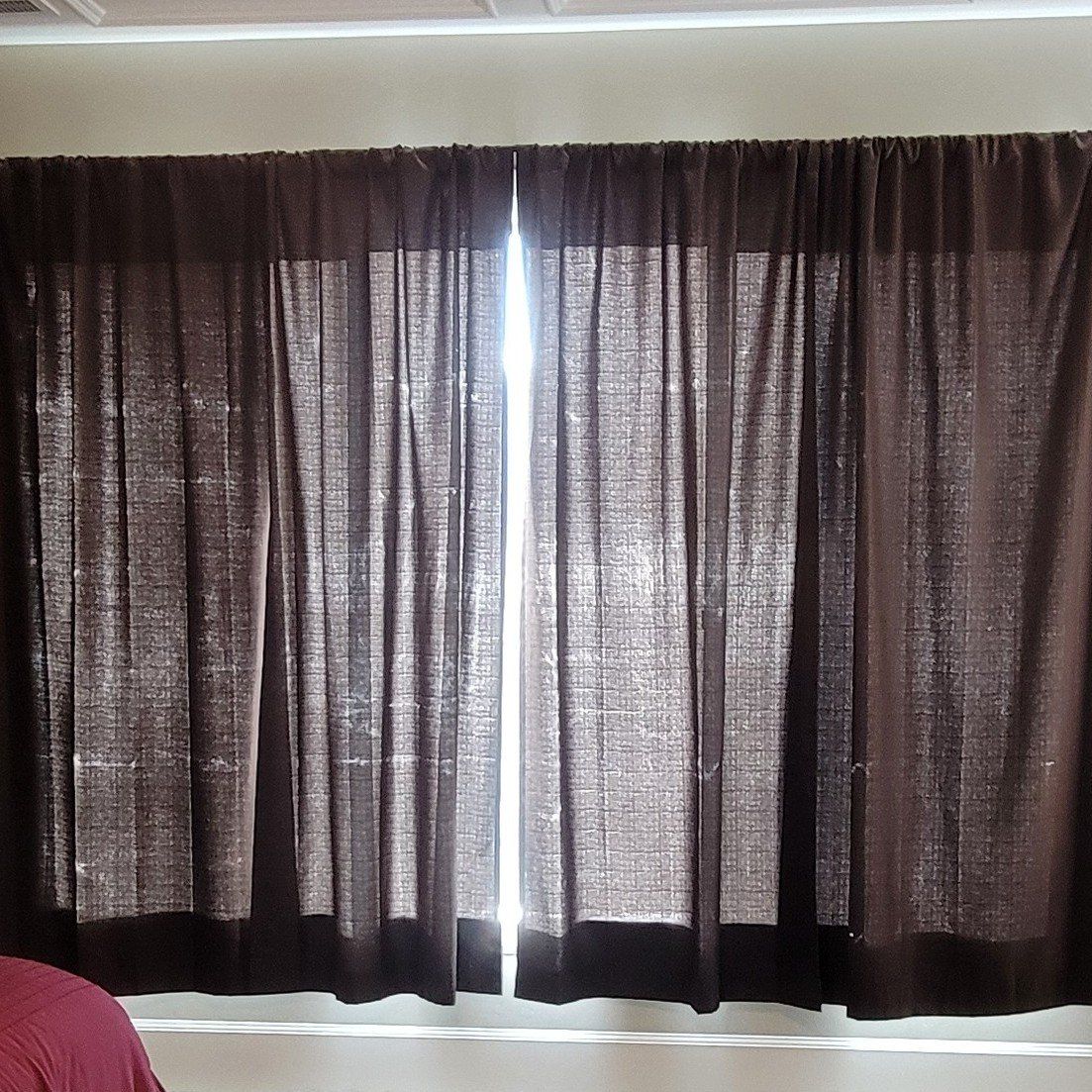Curtains.and curtain rods