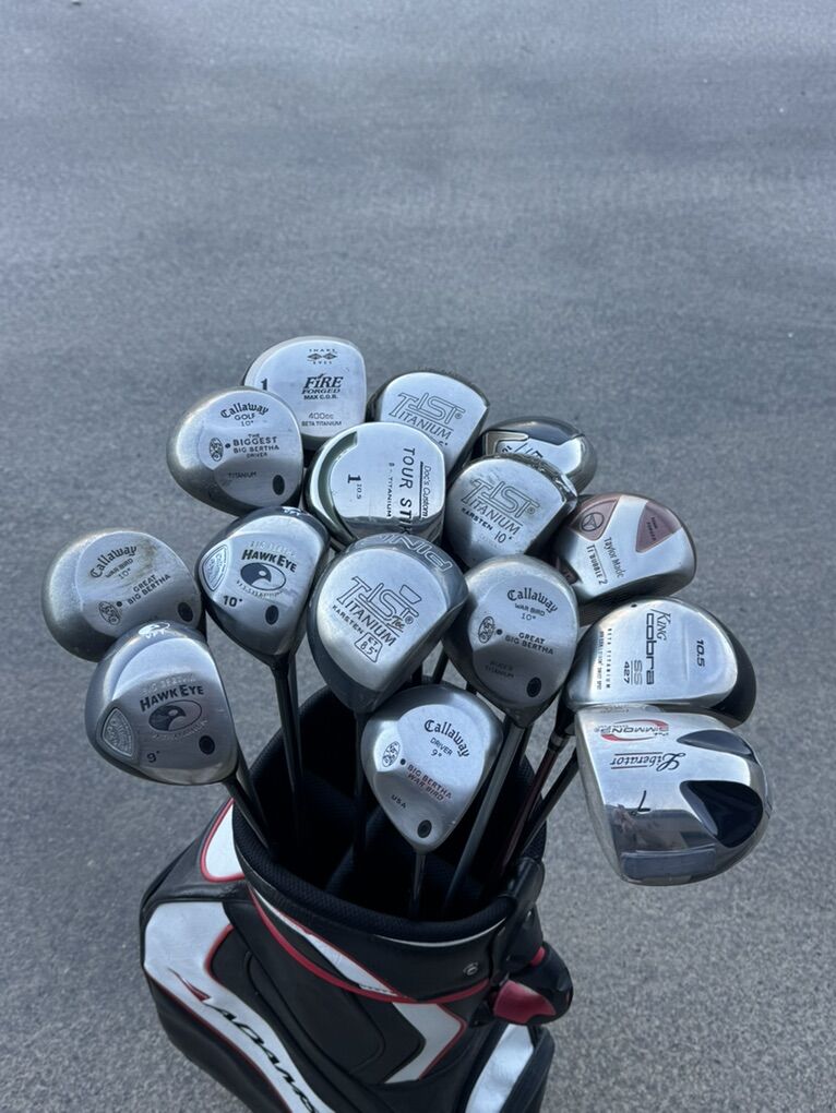 Lot Of 16 Golf Drivers Clubs Beginer All RH
