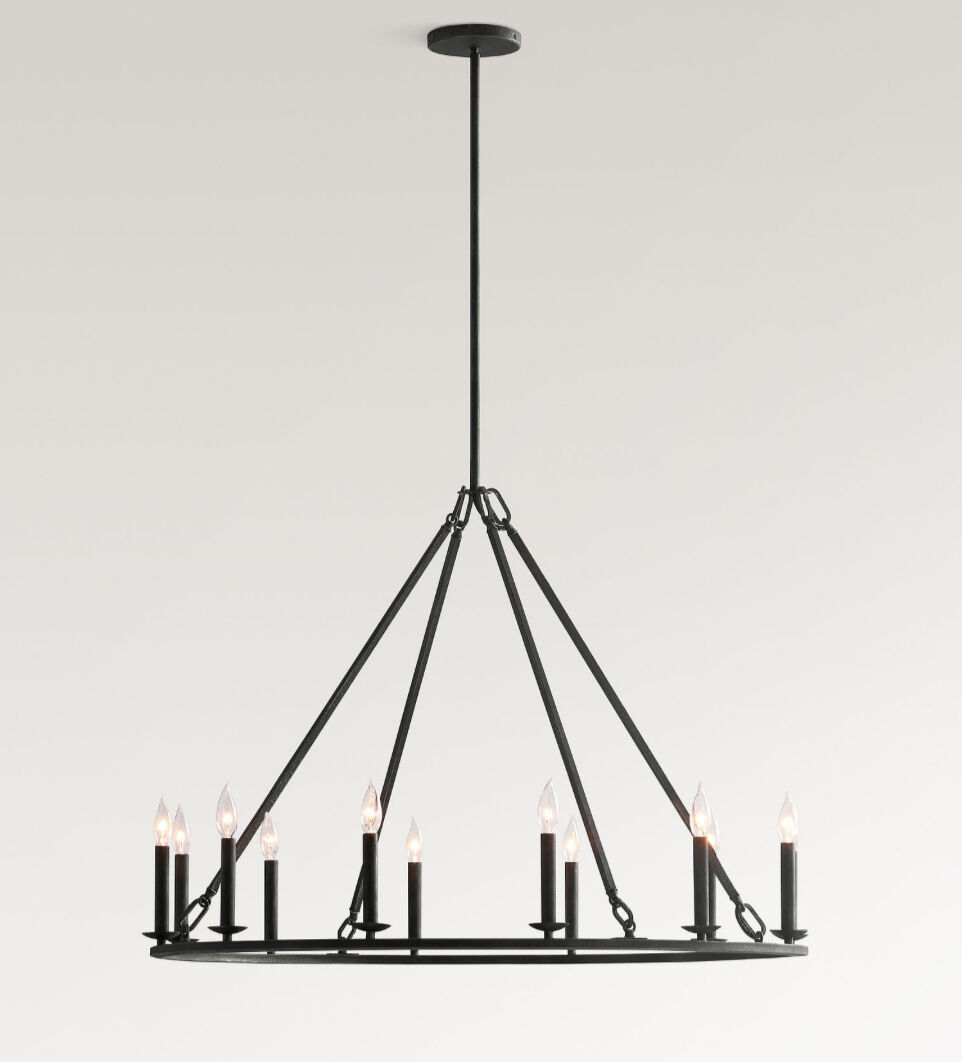 Remington 42” new unused iron chandelier