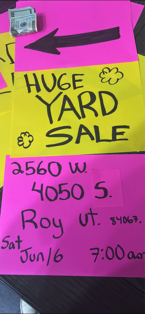 Big big Yard Sale  2560 W     4050 S   Roy ut
