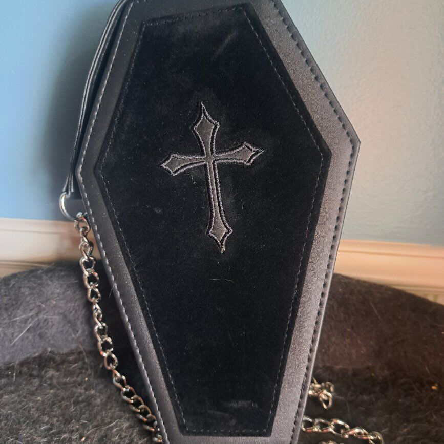 Black Coffin Crossbody Bag