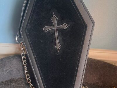 Black Coffin Crossbody Bag