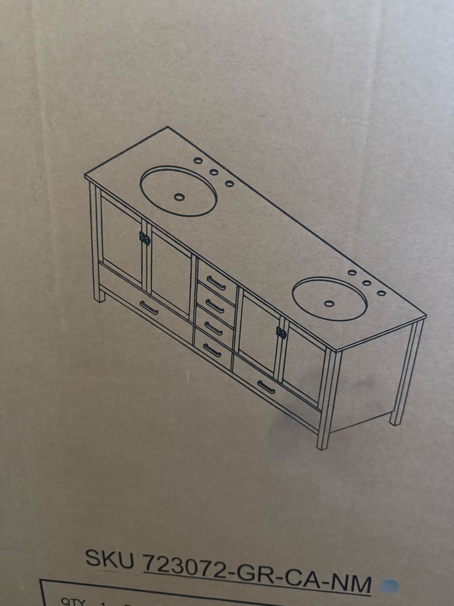 Bathroom Double Vanity 72 inch