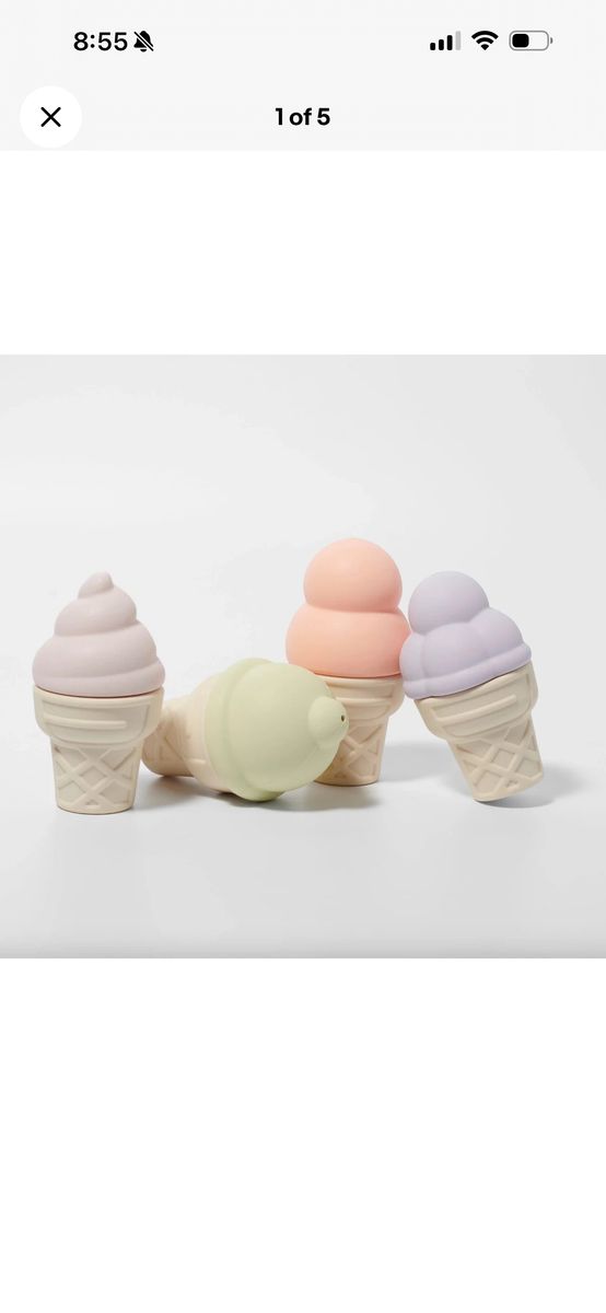 4-Pack SunnyLife Ice Cream Cone Bath Toys Kids