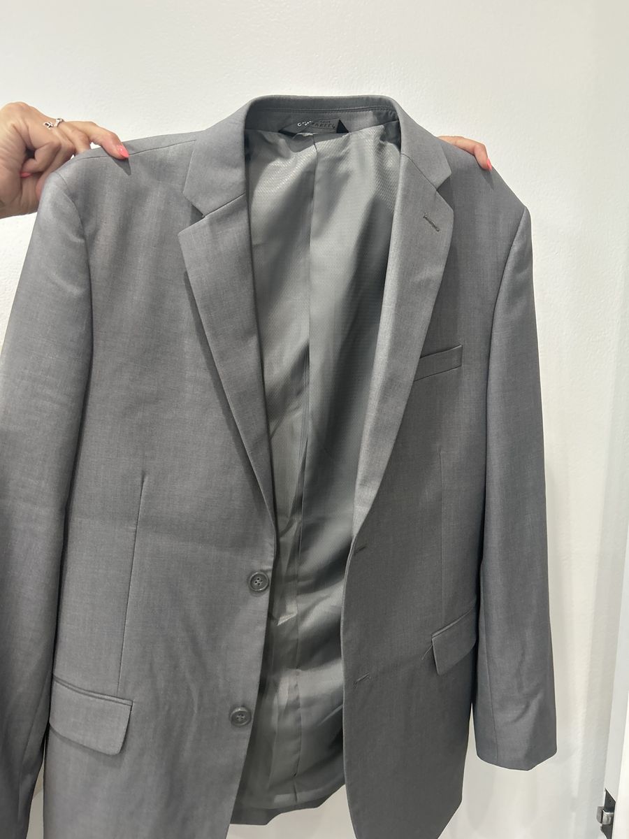 G. Caravelli Light Grey Slim Fit Suit Jacket Blazer 38R