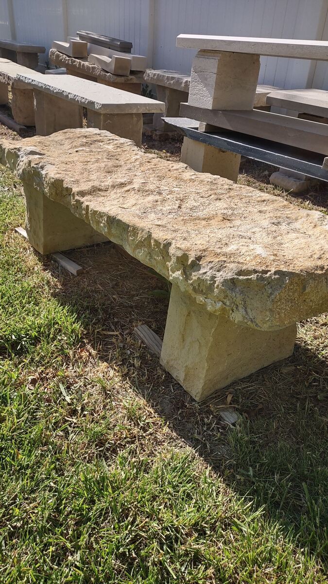 All natural stone bench