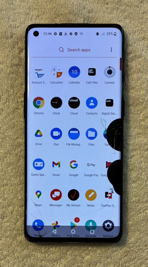 One Plus 8 Verizon Cracked