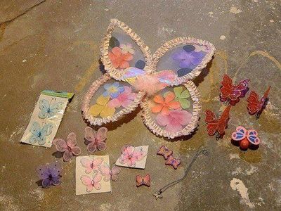 Assorted Butterfly & Fairy Themed Items: Wings, Decor, Jewelry, & Hair Clips - Bulk Lot