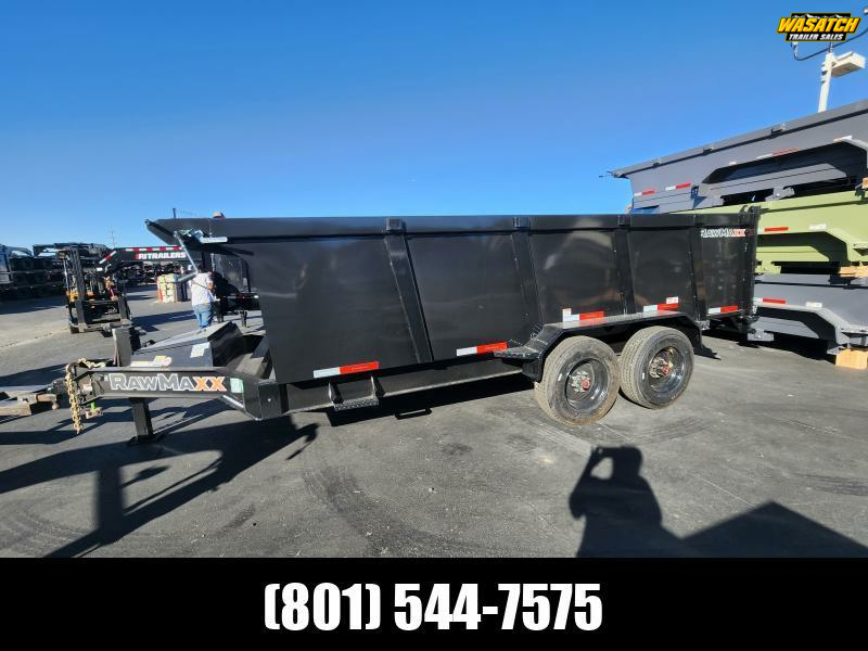 2026 RawMaxx 7X16 LTX 20K 44" Side with Hydraulic Jacks Dump Trailer