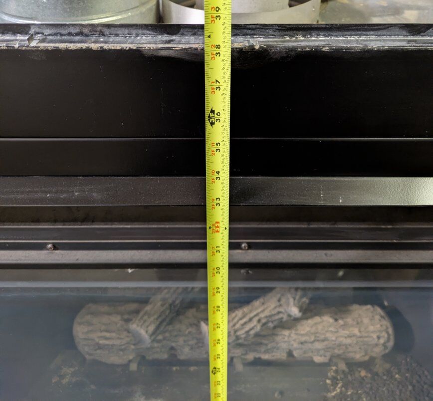 obo Like New Large Black Gas Fireplace Insert