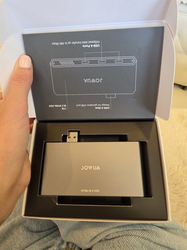 Tesla Model X SSD 1TB - JOWUA 3-Port USB DashCam Hub (Model S/3/Y/Cybertruck too) - NEW