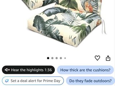 6 sets outdoor cushions