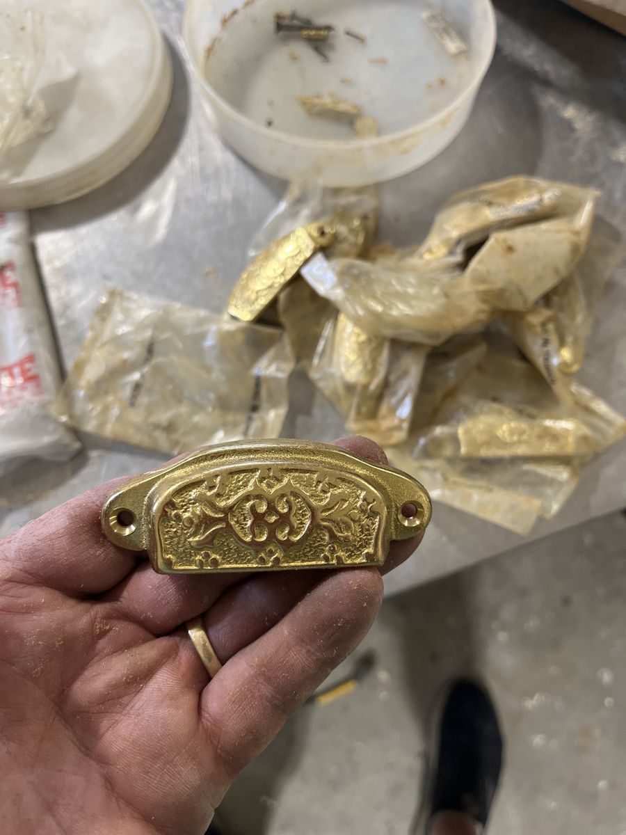 Gold cabinet hardware