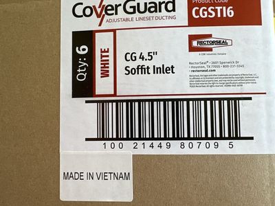 CoverGuard 4.5" Lineset Cover Fitting Lot - (24) Couplers & (6) Inlets