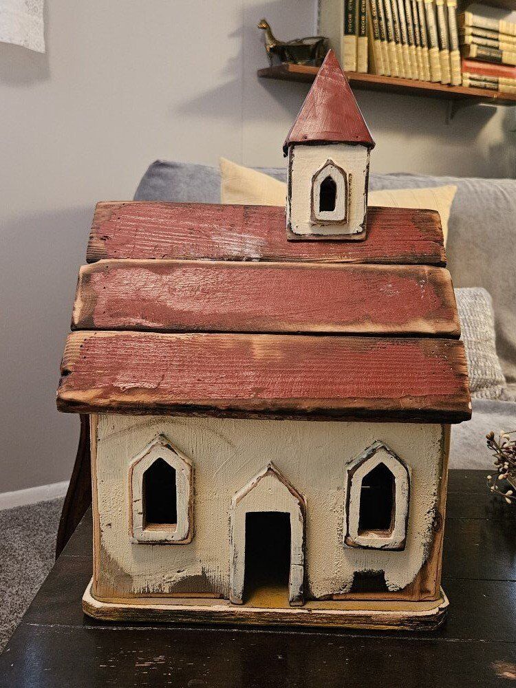 Wooden rustic church, house, farmhouse