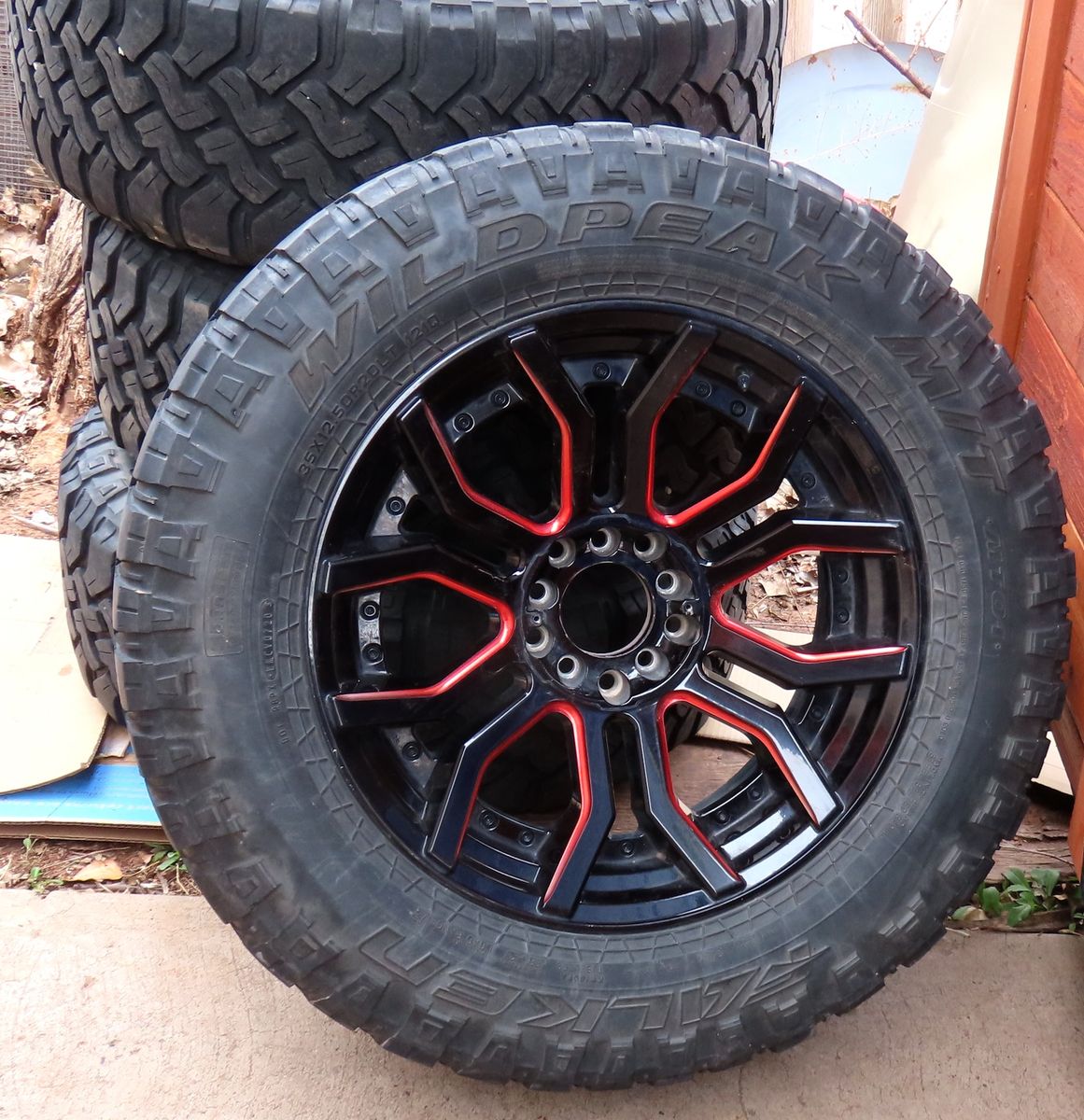 FOUR Falken Wildpeak Tires Mounted on 20 Inch Fuel Rage Rims.