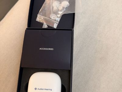 Audien Hearing Device with Charging Case and Accessories