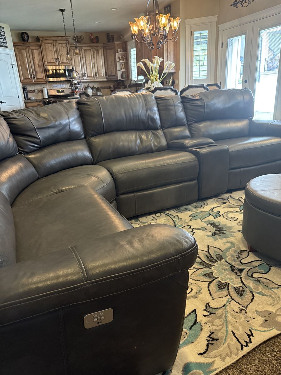 Genuine Leather Sectional Couch