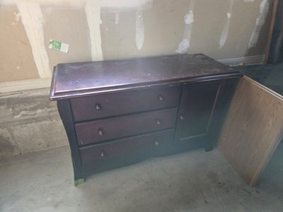 Dresser, table, desk, bed frame, mattress