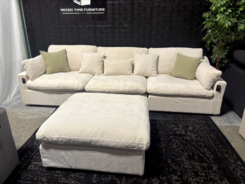 BRAND NEW Cream 120  Sectional (Free Delivery)