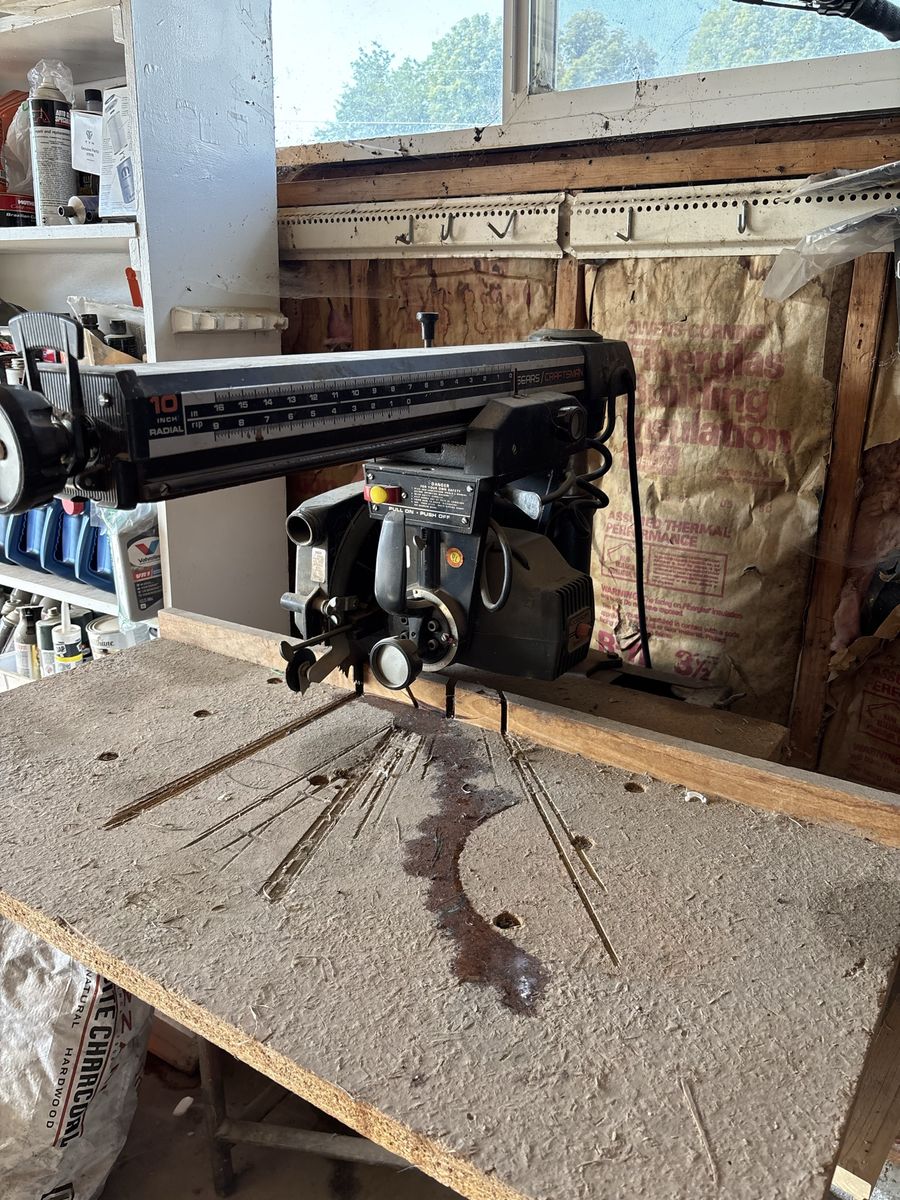Craftsman 10" Radial Arm Saw, Vintage Woodworking Tool
