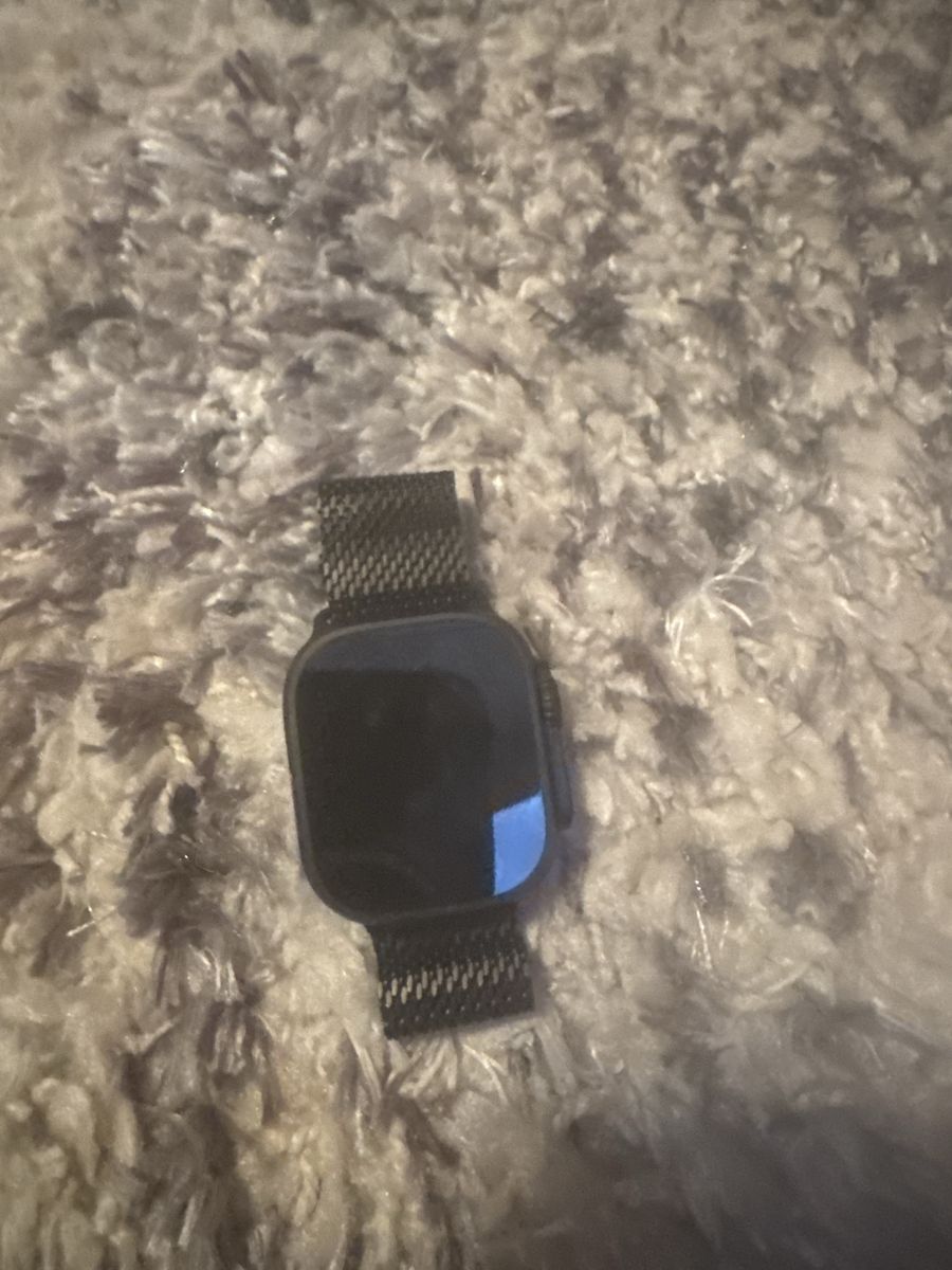 Smart Watch with Black Mesh Milanese Loop Band Ultra 2