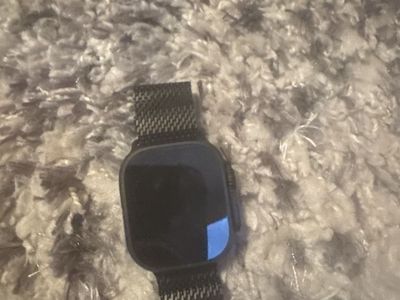 Smart Watch with Black Mesh Milanese Loop Band Ultra 2