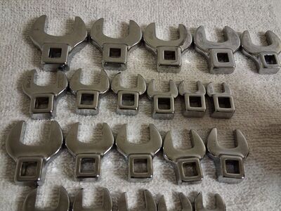 SALE crowfoot wrench set, metric and standard