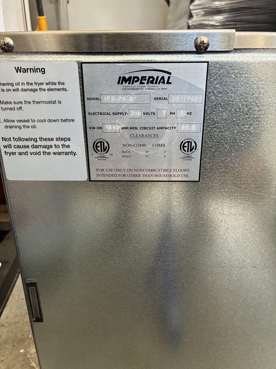 2 Imperial Electric Fryers