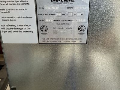 2 Imperial Electric Fryers