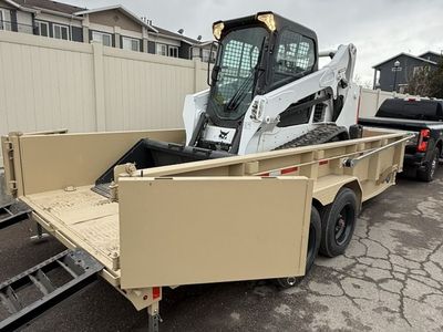 Bobcat CTL Track Loader and Dump Trailer Combo - Skid and Dump