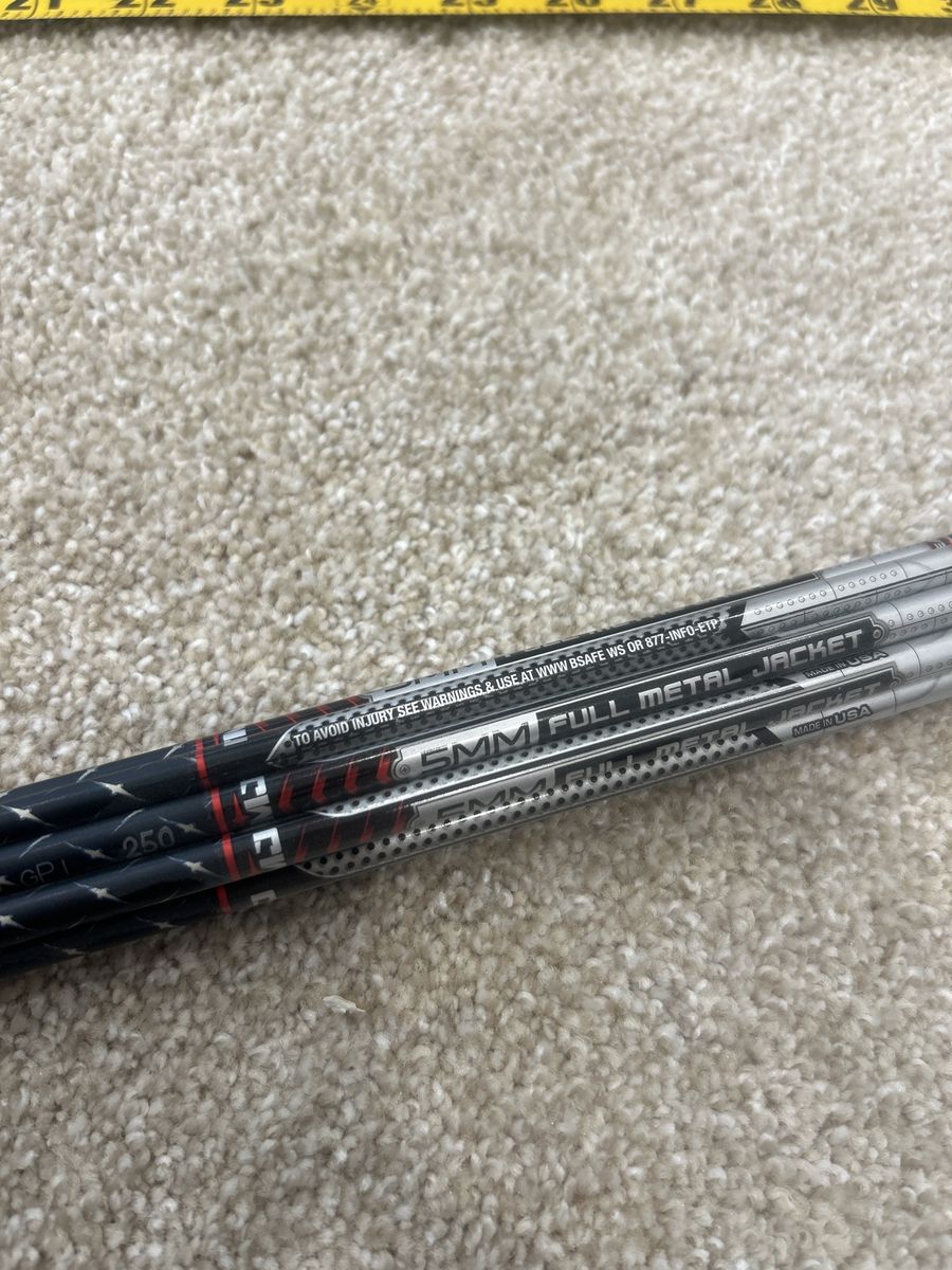 Easton FMJ 5mm 250 spine total arrows uncut brand new 10 arrows