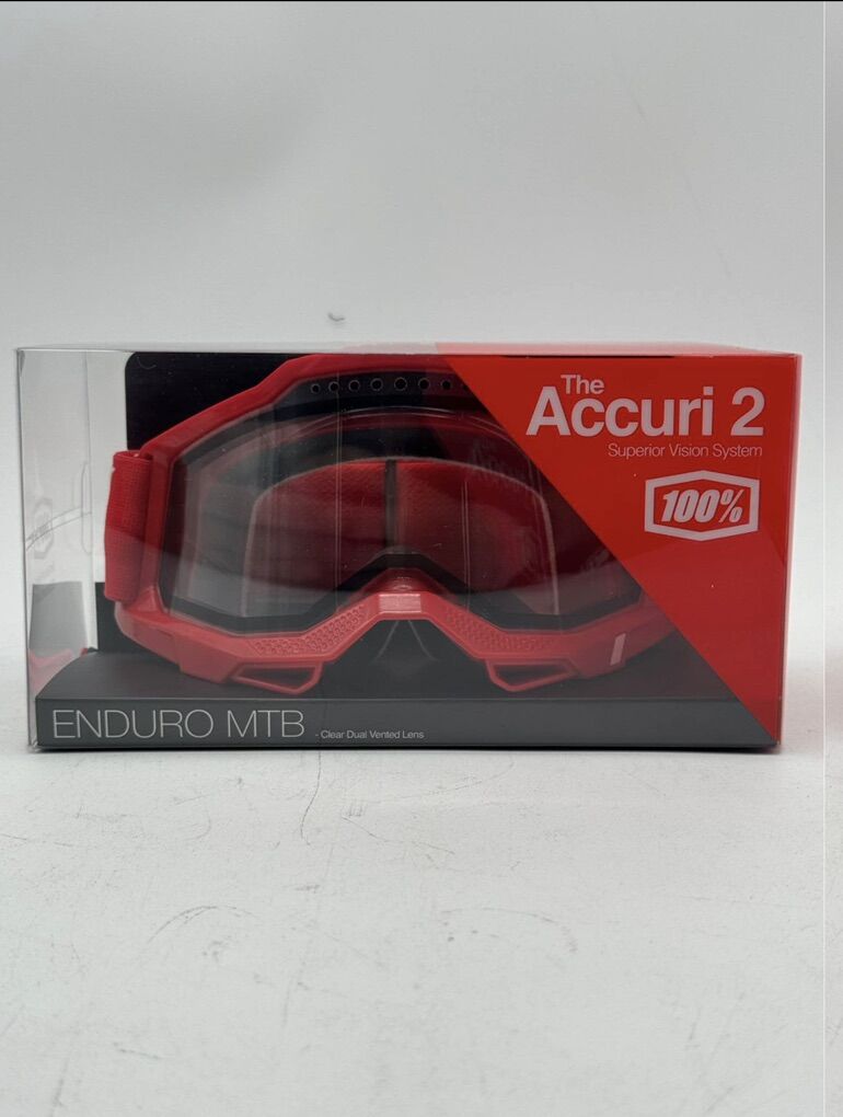 100% Accuri 2 Enduro MTB Goggle Neon Red