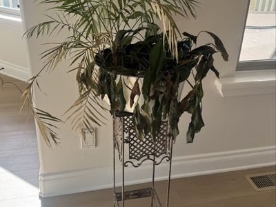 Decorative Metal Plant Stand with Planter Pot